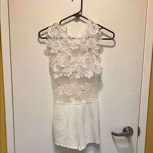 Love Culture White Lace Romper